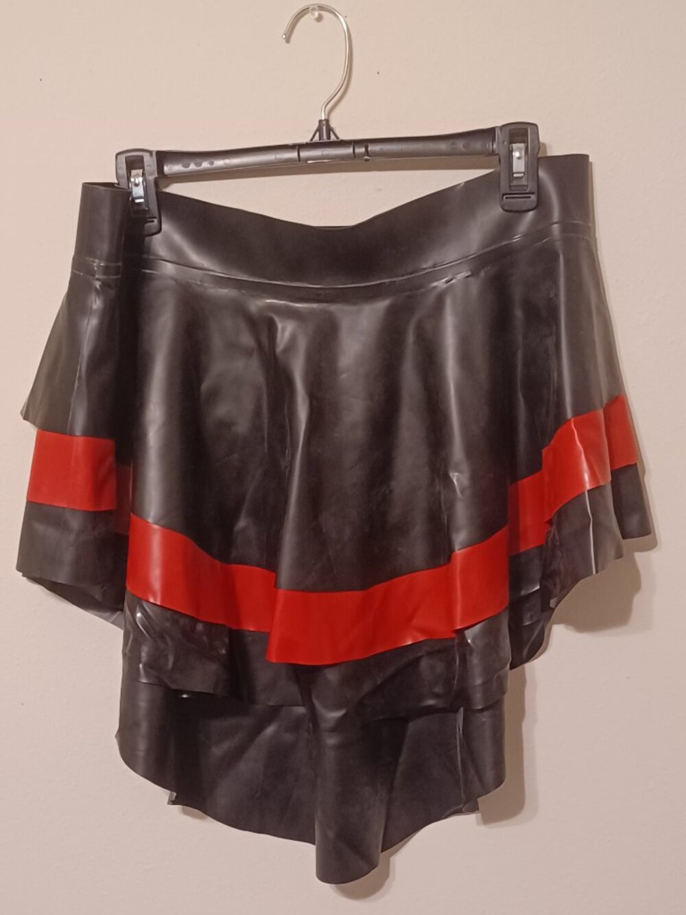 3 Layer High Low Latex Skirt XL